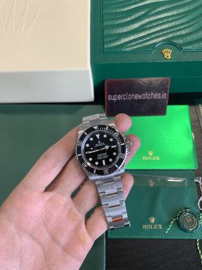 Rolex No Date Submariner 124060 Black 41mm Clone 3230 Movement