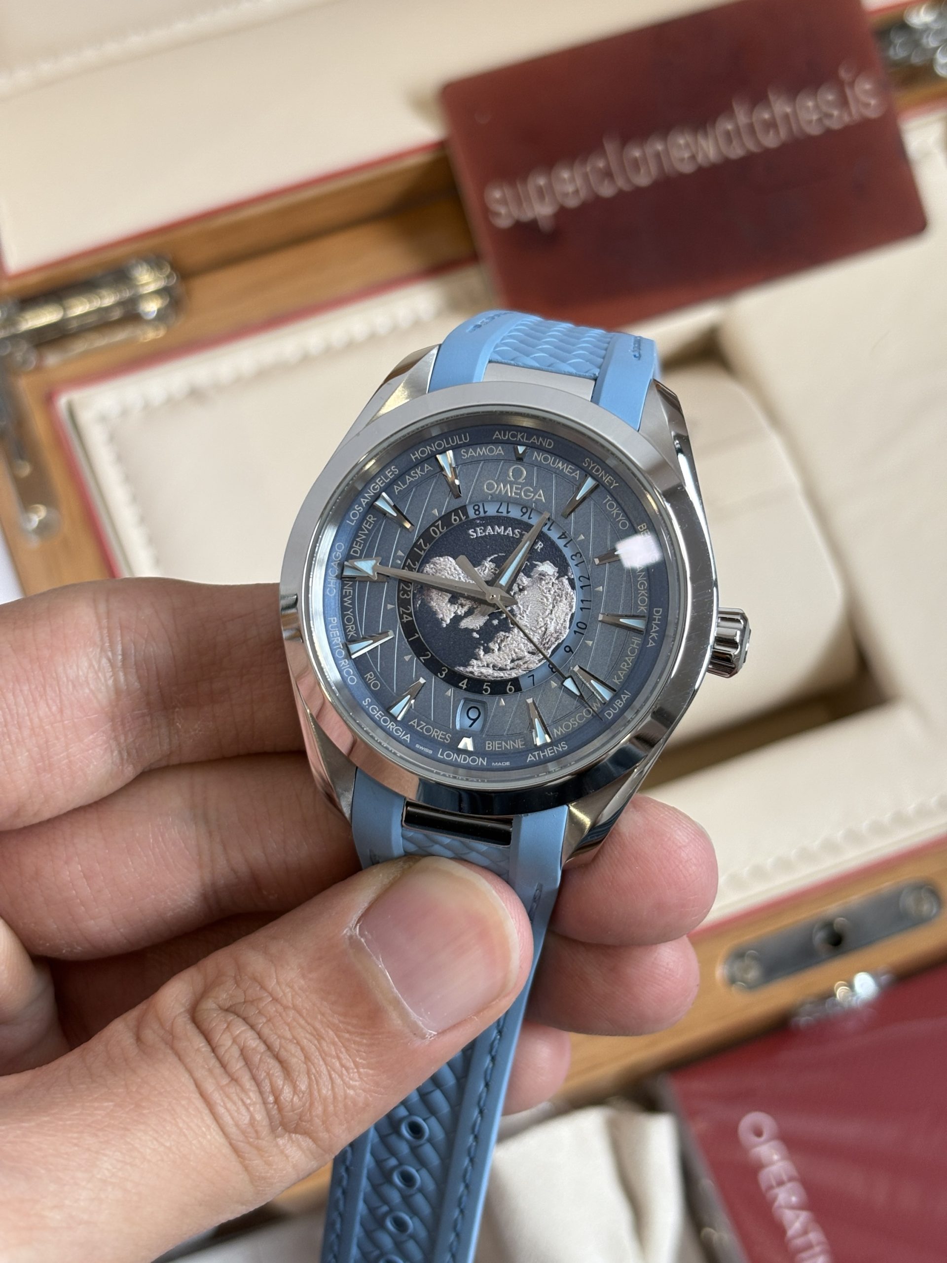 Omega Seamaster Aquaterra Worldtimer Summer Best Fake