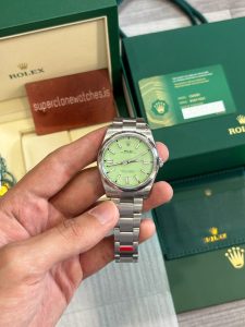 Rolex Oyster Perpetual 41 Pistachio Dial Ref.134300 904L Stainless Steel Best Replica