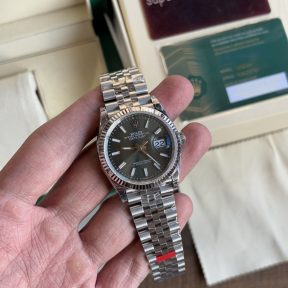36mm Rolex Datejust Mint Green Dial Super Clone 904L Stainless Steel Jubilee Bracelet 3235 Movement
